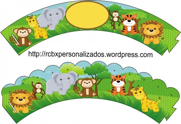 Safari â kit completo digital grátis com molduras para convites Safari â kit completo digital grátis com molduras para convites