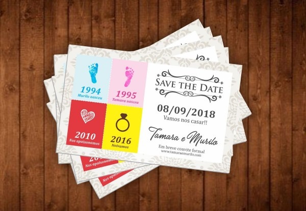 Save the date convite de casamento imã de geladeira 100un Save the date convite de casamento imã de geladeira 100un
