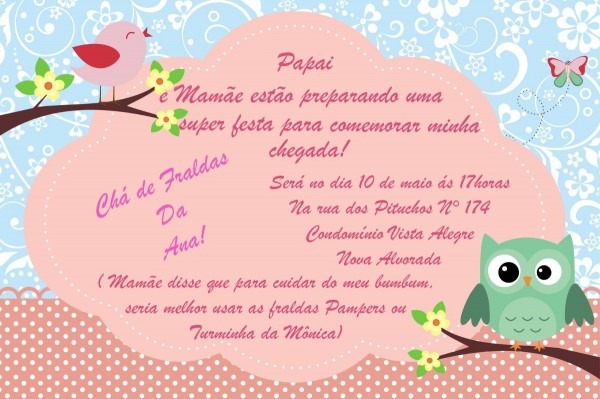 Tema passarinho festa convite 50 unidades Tema passarinho festa convite 50 unidades