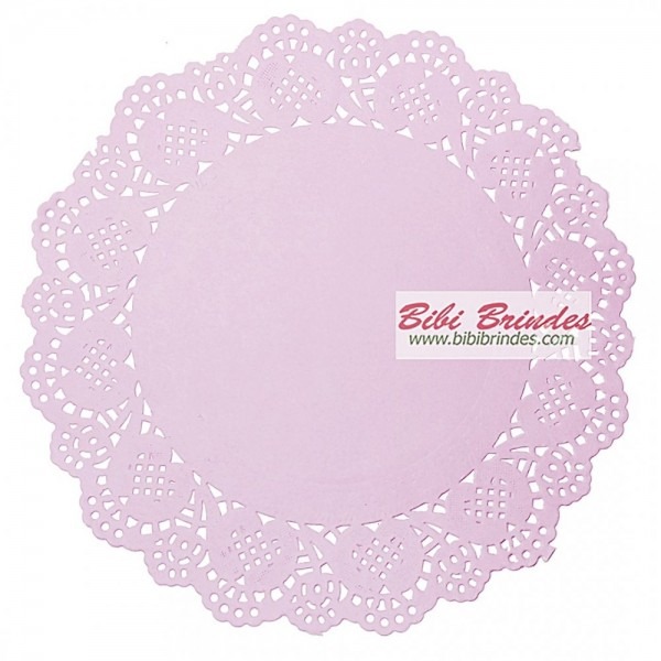 Papel rendado rosa 21cm Papel rendado rosa 21cm