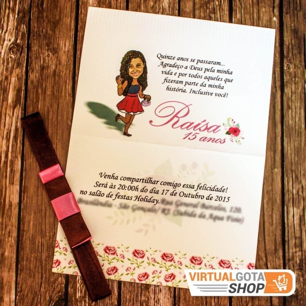 03 convites aniversário 15 anos com coroa tema floral rosa 03 convites aniversário 15 anos com coroa tema floral rosa