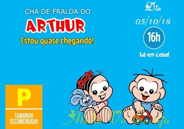 Convites personalizado chÃ¡ bebÃª turma da mÃ´nica no elo7