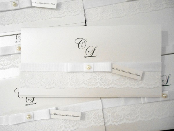 10 convites de casamento com renda e pÃ©rola + frete grÃ¡tis