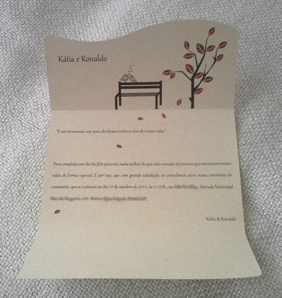 Convites de casamento onda reciclado no elo7 Convites de casamento onda reciclado no elo7