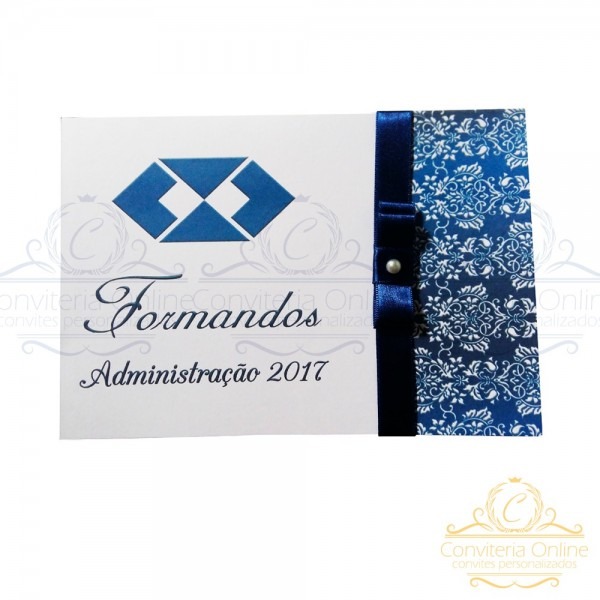 25 convites formatura administraÃ§Ã£o + tag nome de convidado