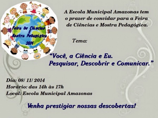 Escola municipal amazonas convite Escola municipal amazonas convite