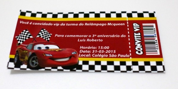 Impresso com art convite para aniversário infantil carros Impresso com art convite para aniversário infantil carros