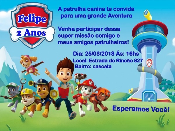 30 convite patrulha canina