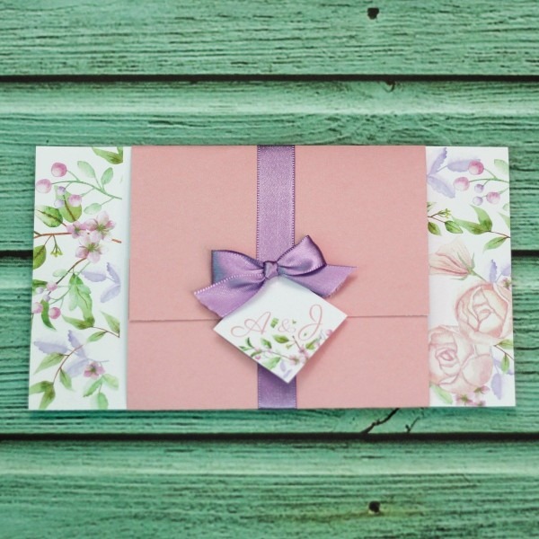 40 convite casamento simples barato online floral verde Ãgua