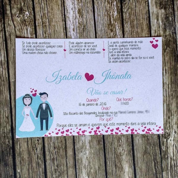 5 convites casamento rÃºstico moderno verde Ãgua rosa kraft