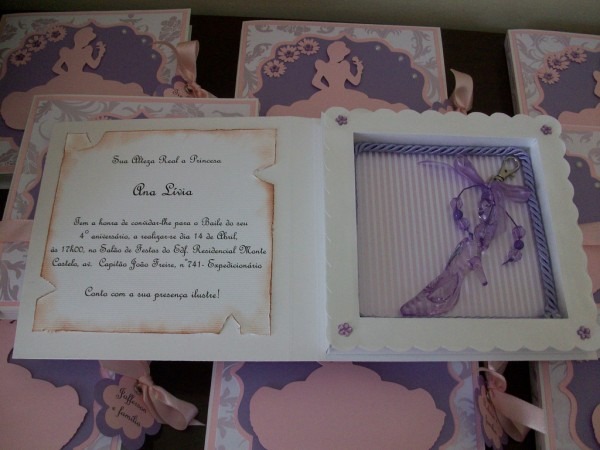 Convite cinderela Convite cinderela