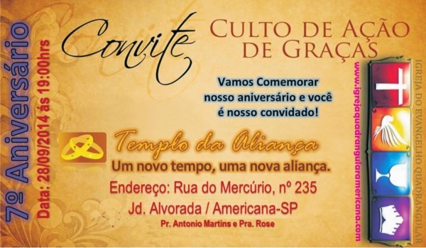 AlianÃa jovem americana  culto especial de aÃÃo de graÃas