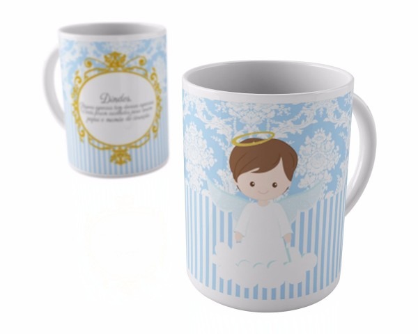 Caneca convite batismo madrinha