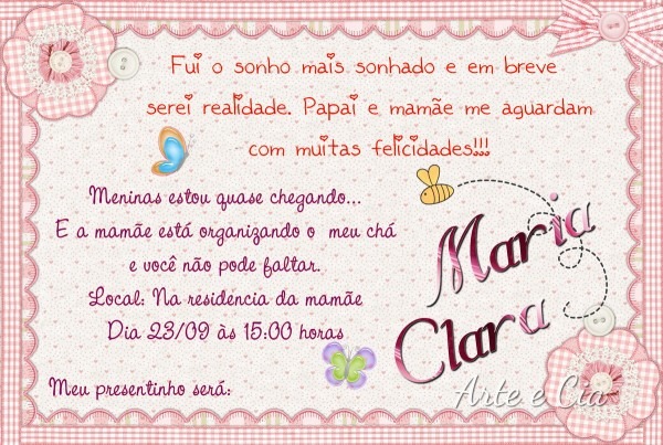 ChÃ¡ de bebÃª fraldasÂ´rosa com borboletas no elo7