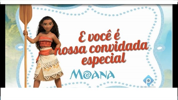 Convite animado moana no elo7 Convite animado moana no elo7