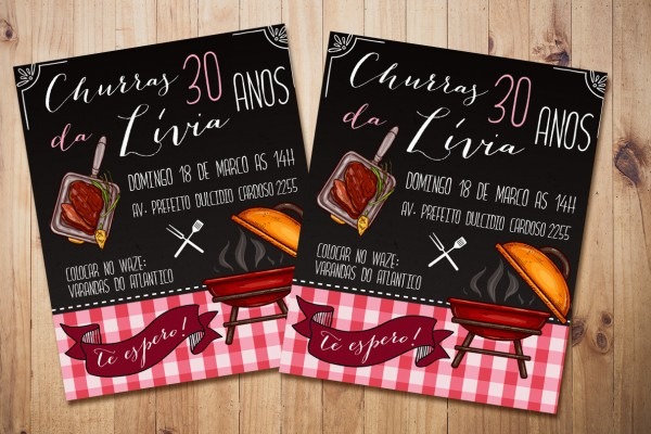 Arte de convite de aniversÃ¡rio