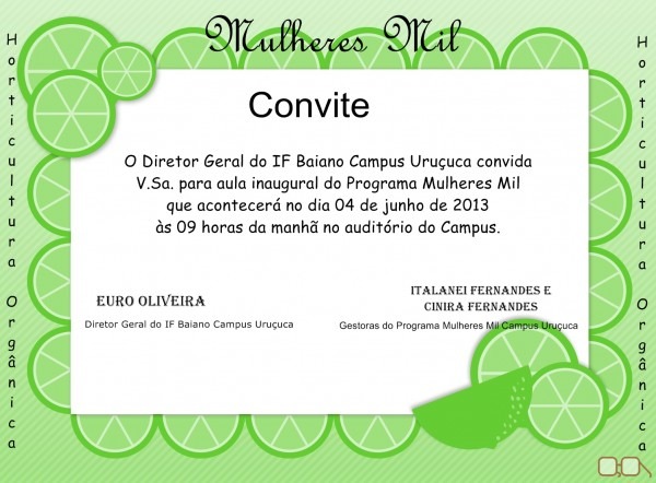 Campus uruçuca » aula inaugural do programa mulheres mil Campus uruçuca » aula inaugural do programa mulheres mil