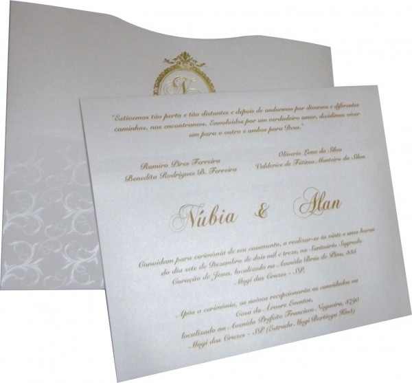 Convites convite cartagena grande luxo casamento