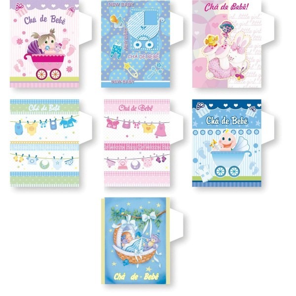 Convite cha bebe sortidos 08model 50cada cristina 400 un