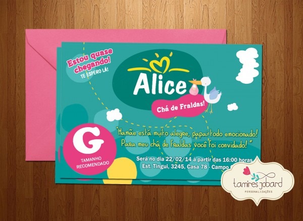 Convite chÃ¡ de fraldas