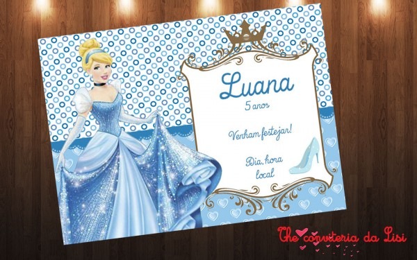 Convite cinderela diferente Convite cinderela diferente