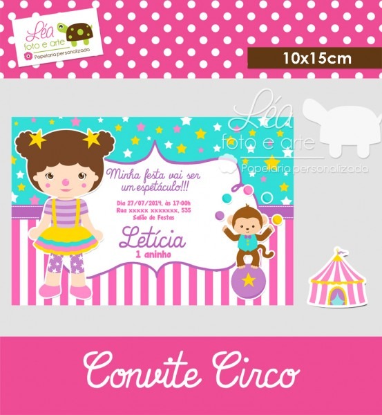 Convite circo Convite circo