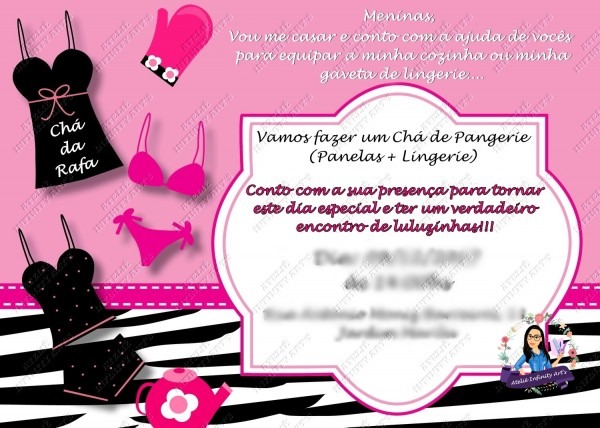 Convite para chÃ¡ de pangerie