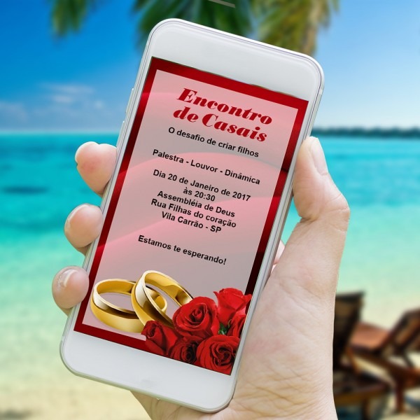 Convite digital encontro de casais Convite digital encontro de casais