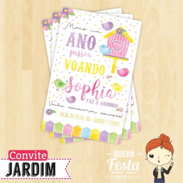 Convite digital jardim encantado