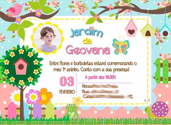 Convite digital jardim encantado