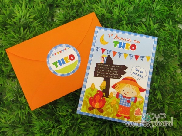 Convite festa junina baby menino no elo7 Convite festa junina baby menino no elo7