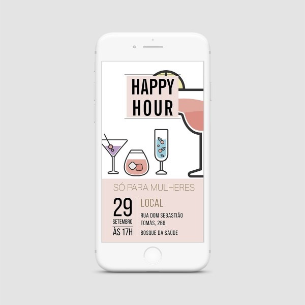 Convite happy hour Convite happy hour