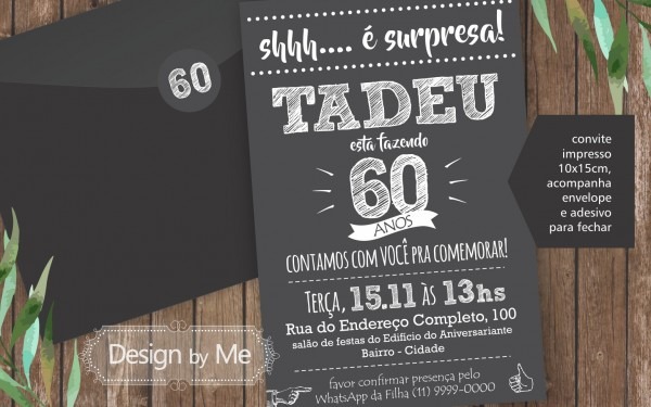 Convite impresso 10x15 Convite impresso 10x15