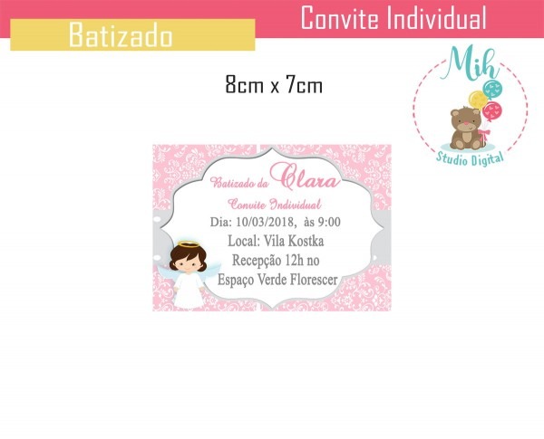 Convite individual modelo no elo7 Convite individual modelo no elo7