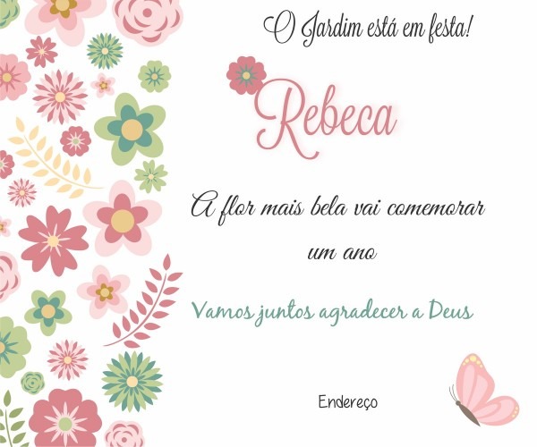 Convite jardim das flores Convite jardim das flores