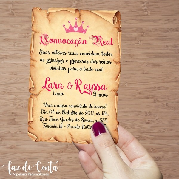 Convite pergaminho realeza Convite pergaminho realeza