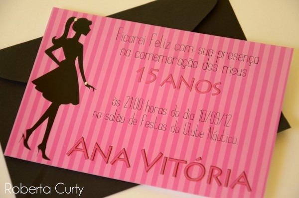 Roberta curty convite 15 anos Roberta curty convite 15 anos