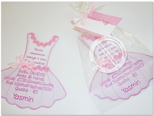 Convite com roupa de bailarina pelautscom Convite com roupa de bailarina pelautscom