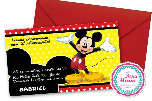 Ateliê dona maria aniversário de 2 anos do gabriel com o mickey Ateliê dona maria aniversário de 2 anos do gabriel com o mickey