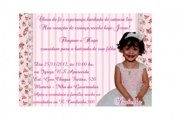Frases para convite de batizado e aniversario junto grande no elo7