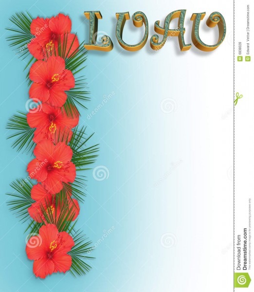 Fundo do hibiscus do convite de luau ilustração stock Fundo do hibiscus do convite de luau ilustração stock