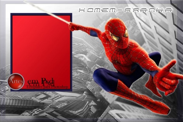 Artes em psd moldura em psd do homem aranha Artes em psd moldura em psd do homem aranha