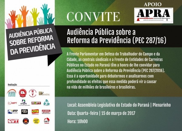 Audiência pública sobre reforma previdência pec 287 Audiência pública sobre reforma previdência pec 287