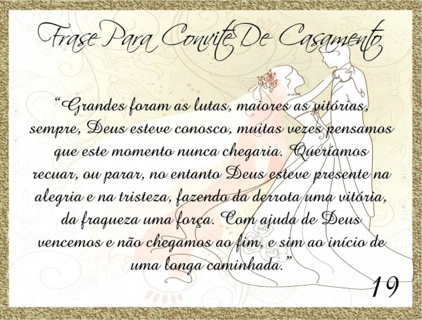 Maravilhoso frases p colocar em convite de casamento para www