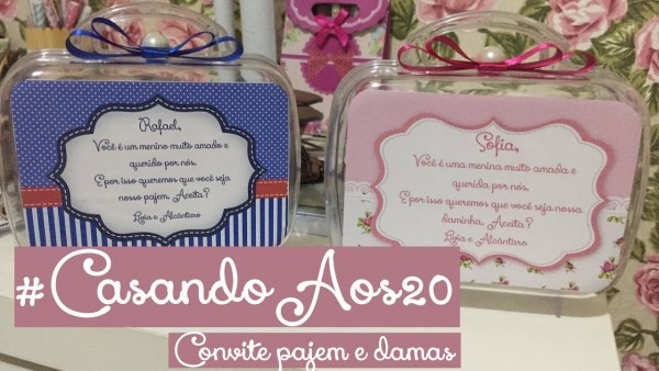 Diy convite damas e pajem casandoaos20 Diy convite damas e pajem casandoaos20