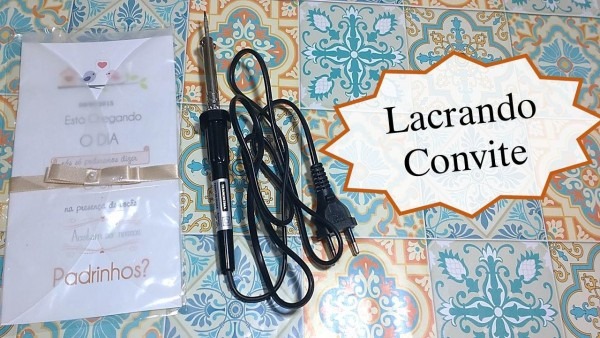 Como lacrar convite com ferro de solda Como lacrar convite com ferro de solda