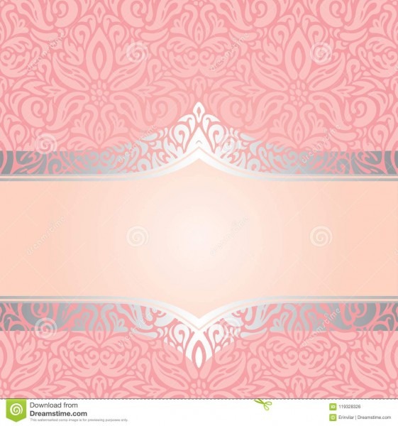 Rosa & projeto na moda do papel de parede do convite decorativo