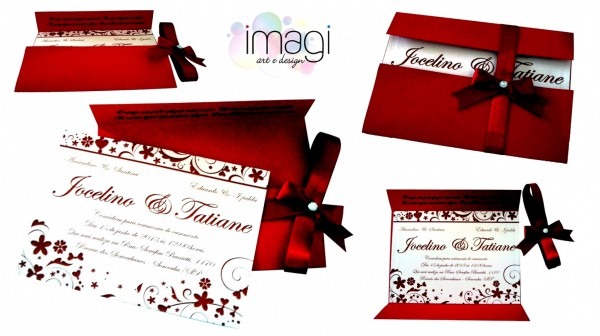 Tend ncia convites de casamento vermelho e branco para imprimir