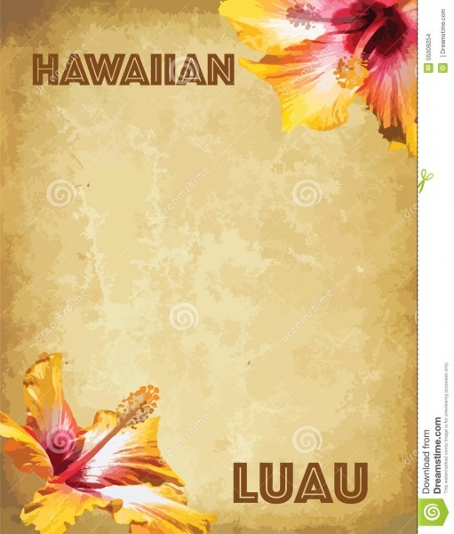 Tarjetas hawaianas de la invitaciÃ³n del partido del luau de la