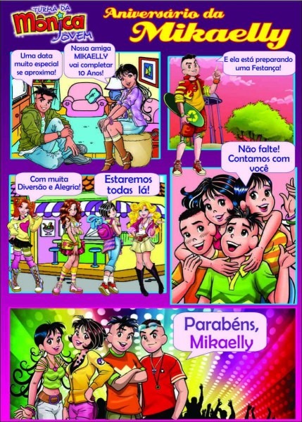 Convite em quadrinhos turma da mônica jovem Convite em quadrinhos turma da mônica jovem